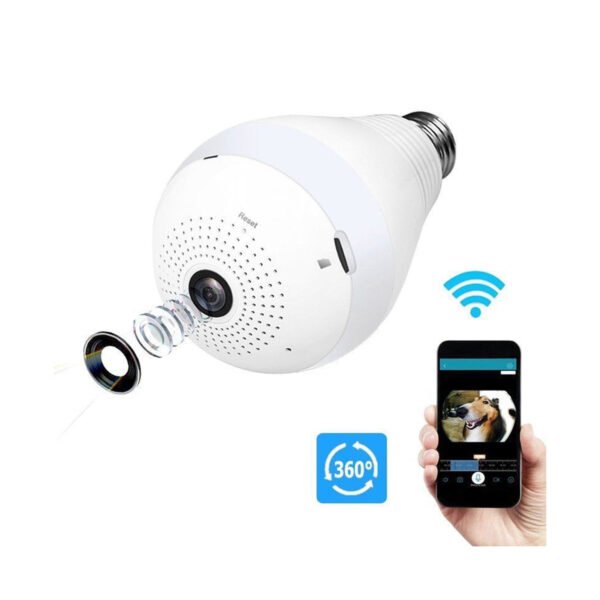 CAMARA PANORAMICA AMPOLLETA E27 IP WIFI - Imagen 2