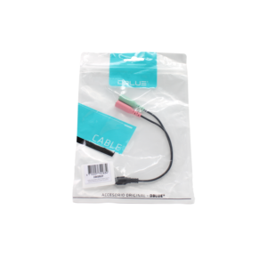CABLE ADAPTADOR 3,5MM AUDIO MACHO DOBLE HEMBRA AURICULAR MIC