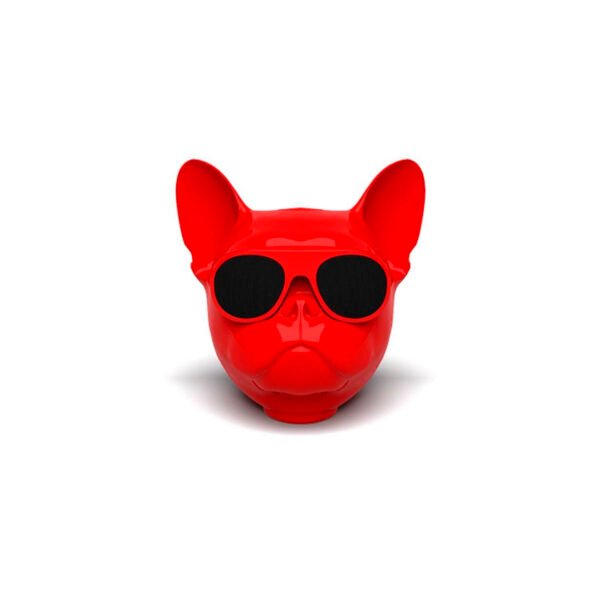 PARLANTE BLUETOOTH CABEZA BULLDOG FRANCES. RED