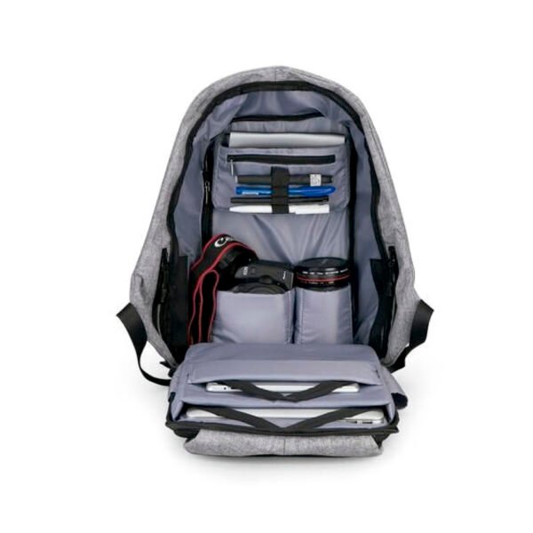 MOCHILA ANTIRROBO, CARGA USB, REPELENTE AL AGUA, COMPARTIMIENTO PARA LAPTOP. - Imagen 4