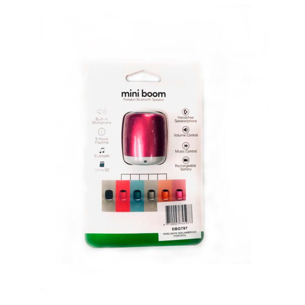 MINI PARLANTE BLUETOOTH  PORTATIL DBLUE CON ENTRADA SD/USB/ RADIO FM. - Imagen 4