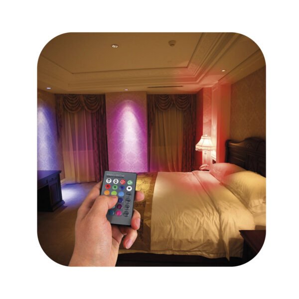 AMPOLLETA LED RGB MULTICOLOR  CON CONTROL REMOTO  E27 - Imagen 2