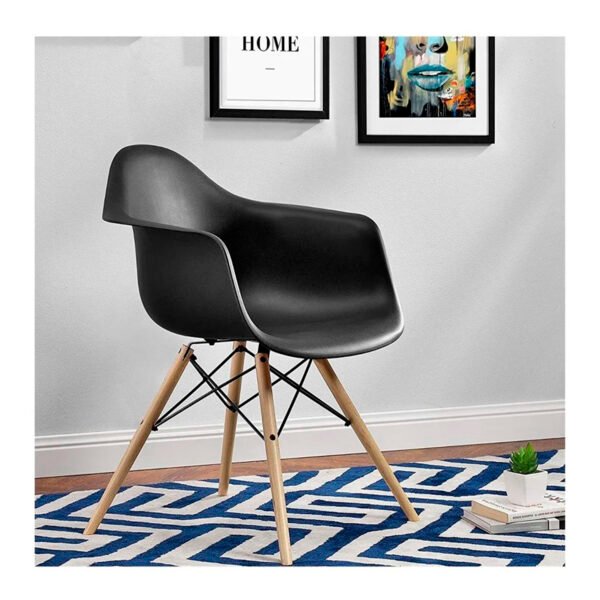 SILLA BUTACA ESTILO EAMES BLACK - Imagen 5