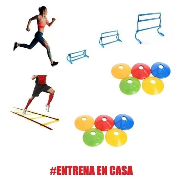KIT DE ENTRENAMIENTO/3 VALLAS+1 ESCALERILLA +10 CONOS - Imagen 2