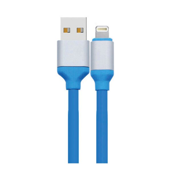 CABLE USB A LIGHTNING 1M COMPATIBLE CON CUALQUIER DISPOSITIVO. NEON BLUE