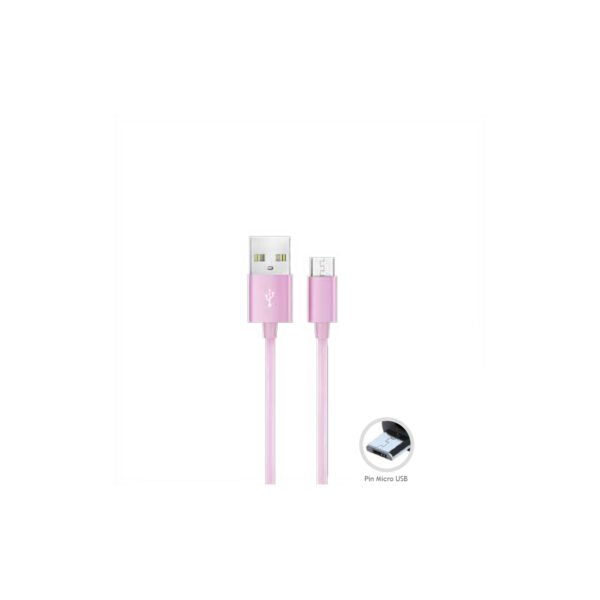 CABLE USB A MICRO USB 2. PINK - Imagen 2