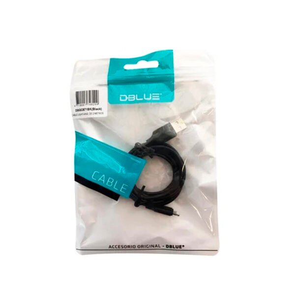 CABLE USB A LIGHTNING 2MTS. BLACK - Imagen 5