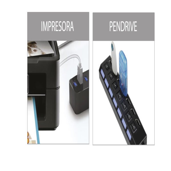 HUB 7 PUERTOS USB 2.0 - Imagen 4