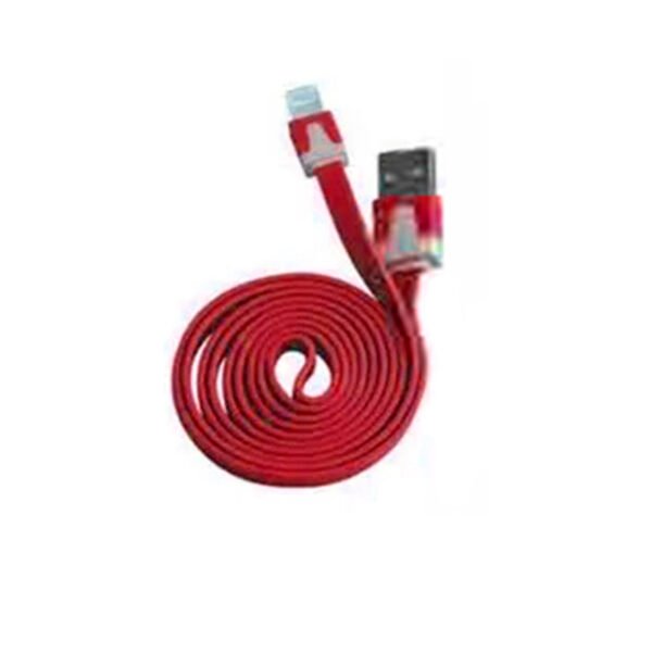 CABLE PLANO USB A LIGHTNING 100 CM APP RED