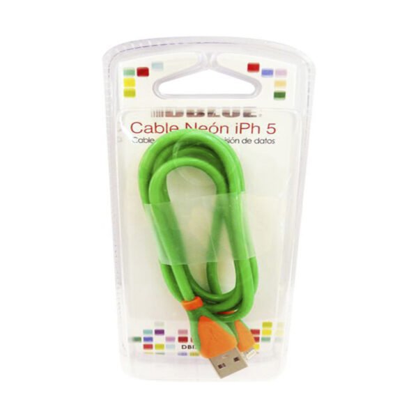 CABLE USB A LIGHTNING 100 CM APP. NEON GREEN - Imagen 3