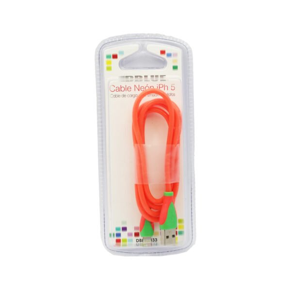 CABLE USB A LIGHTNING 100 CM APP. NEON ORANGE - Imagen 3