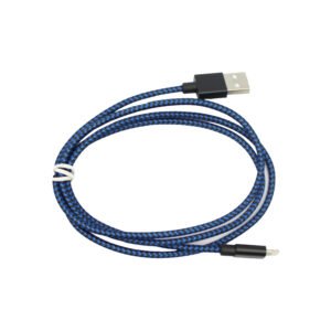 CABLE USB A LIGHTNING TRENZADO, 100CM APP, BLUE