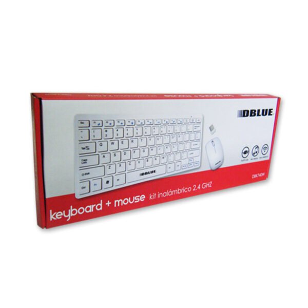 Teclados Y MOUSE INALAMBRICO  2.4GHZ USB WHITE - Imagen 2