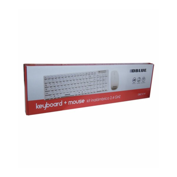 Teclados Y MOUSE INALAMBRICO 2.4GHZ USB WHITE - Imagen 2