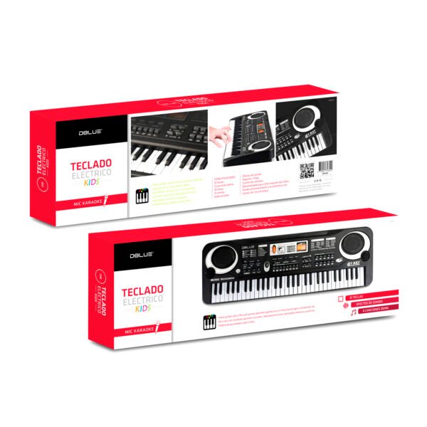 Teclados MUSICAL KARAOKE CON MICROFONO PARA NIÑOS - Imagen 2