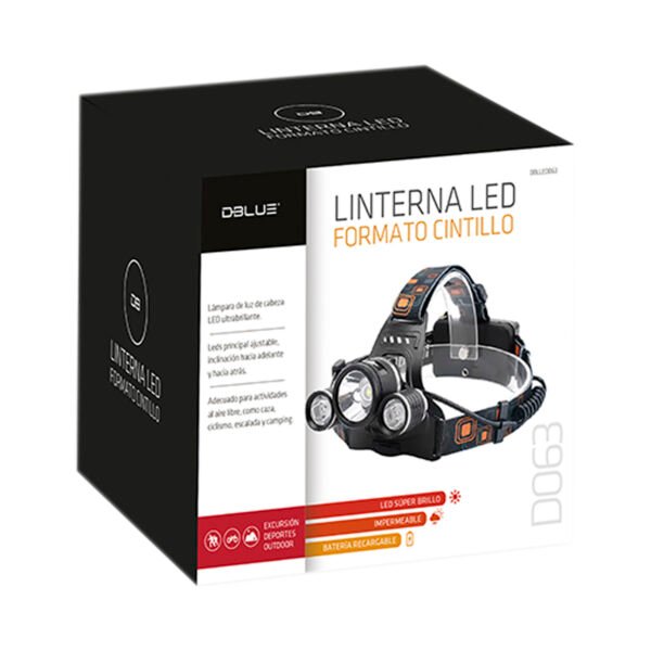 LINTERNA LED CREE PARA CABEZA - Imagen 4