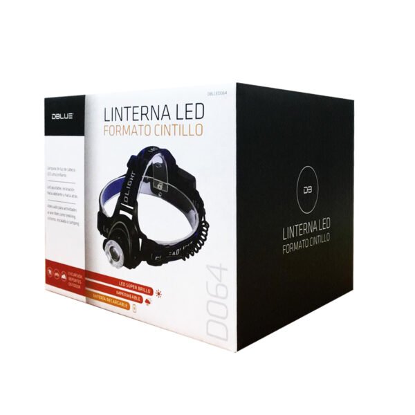 LINTERNA LED DE MINERO RECARGABLE, CAZA, TREKKING, CAMPING - Imagen 8