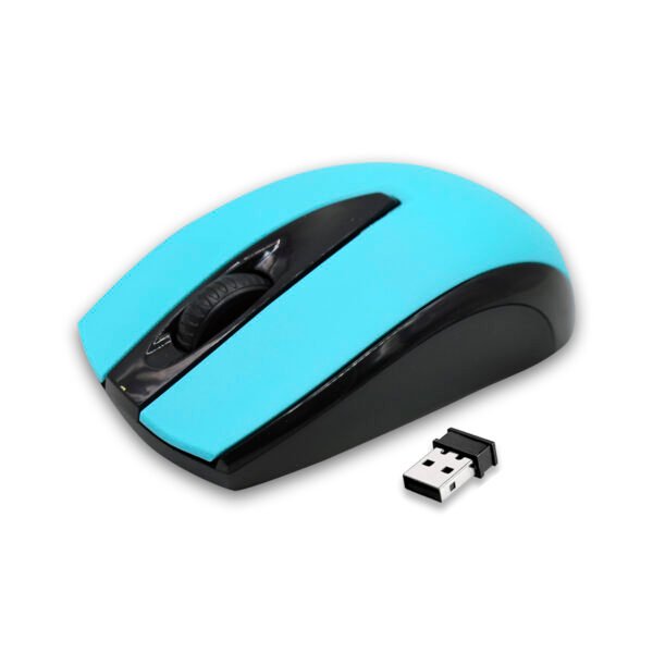 MOUSE INALAMBRICO OPTICO 3D, 1200 DPI, 2.4 GHZ, HASTA 10 MTS, DISEÑO ERGONOMICO. BLUE