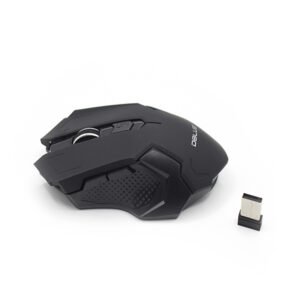 MOUSE OPTICO 3D, 1000 DPI, 2.4 GHZ, HASTA 10 MTS, DISEÑO ERGONOMICO, AHORRO DE BATERIA. BLACK