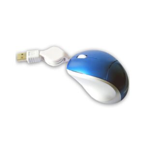 Mouse CABLE RETRACTIL USB 800DPI BLUE/BLACK