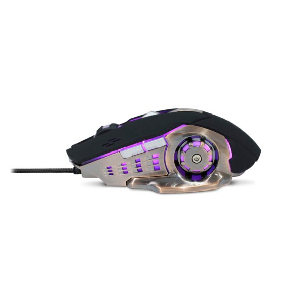GAMING MOUSE 6 BOTONES METALICO CON 4 COLORES LED, 1200/1600/2400/3200 DPI - Imagen 2
