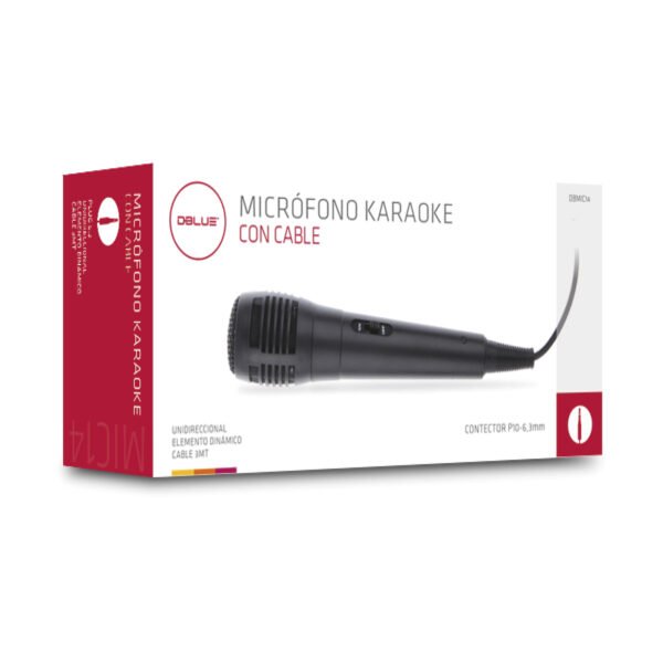 MICROFONO UNIDIRECCIONAL DINAMICO DBLUE, CABLE 3M, CONECTOR 6.3MM, COMPATIBLE CON VARIOS EQUIPOS. - Imagen 6