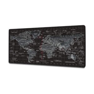 MOUSE PAD DBLUE DISEÑO MAPA MUNDO, GRAN TAMAÑO, IDEAL PARA JUEGOS Y TRABAJO. 900X400X3MM