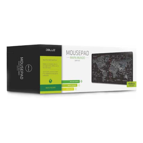 MOUSE PAD DBLUE DISEÑO MAPA MUNDO, GRAN TAMAÑO, IDEAL PARA JUEGOS Y TRABAJO. 900X400X3MM - Imagen 3