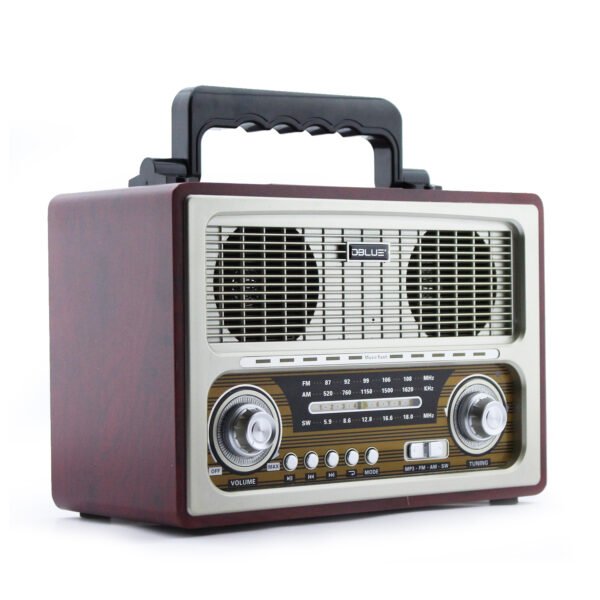 RADIO RETRO PORTATIL. BLUETOOTH/ FM/USB/SD/RECARGABLE. - Imagen 3