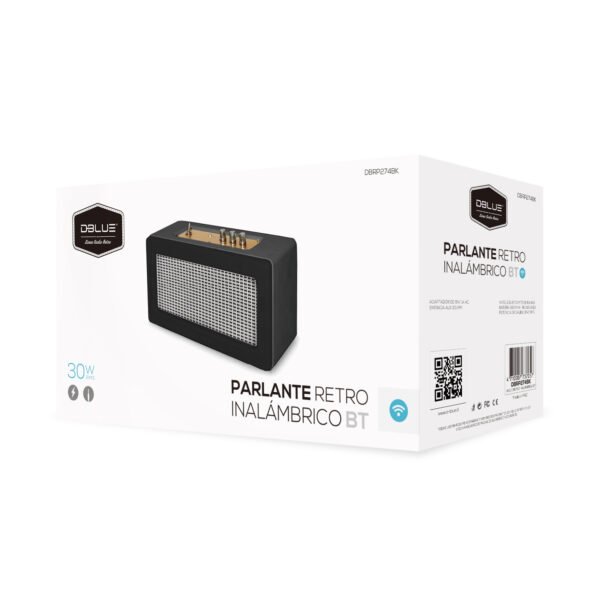 PARLANTE BLUETOOTH DBLUE, ENTRADA AUX 3.5MM, BATERIA 1500MAH, 30W RMS, RANGO 10M, ADAPTADOR 9V/1A. - Imagen 5