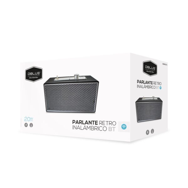 ALTAVOZ BLUETOOTH DBLUE, CARGA USB, ENTRADA AUX 3.5MM, BATERIA 1500MAH, 20W RMS, RANGO 10M. BLACK - Imagen 6