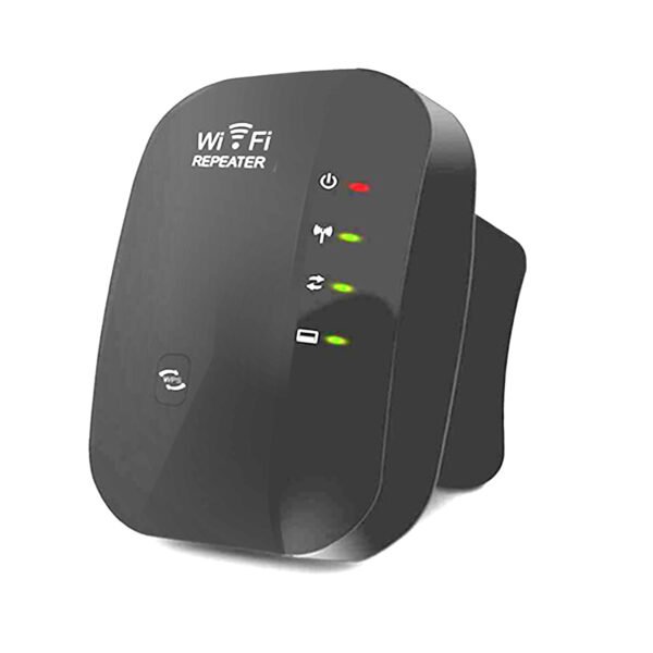 REPETIDOR WIFI INALAMBRICO DBLUE, MODOS REPETIDOR/AP, AMPLIA COBERTURA, 110-230V, IEEE 802.11 N/G/B. BLACK