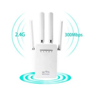 AMPLIFICADOR REPETIDOR SEÑAL WIFI 300 MBPS/4 ANTENAS