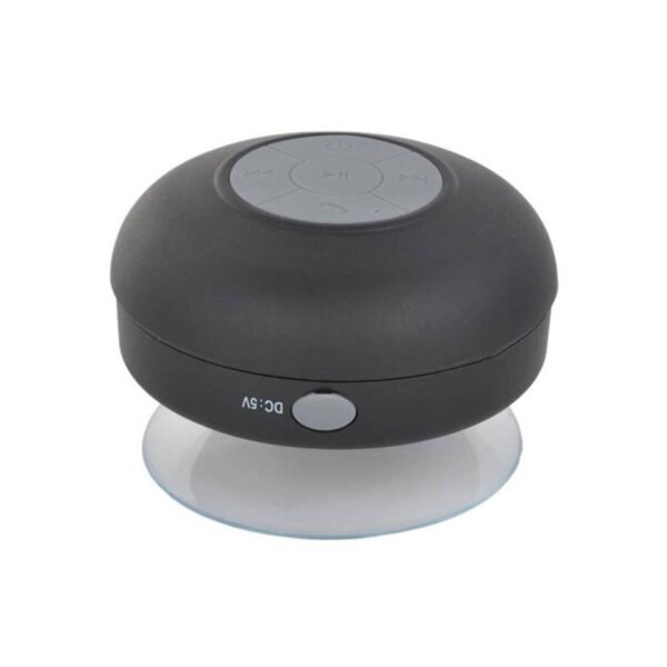 PARLANTE BLUETOOTH DBLUE PARA DUCHA, RESISTENTE AL AGUA, VENTOSA, MANOS LIBRES, 3W, BATERIA DE LITIO, ALCANCE 10M. BLACK