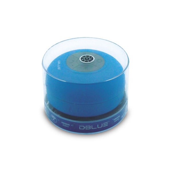 PARLANTE BLUETOOTH DBLUE PARA DUCHA, RESISTENTE AL AGUA, VENTOSA, MANOS LIBRES, 3W, BATERIA DE LITIO, ALCANCE 10M. RED - Imagen 2