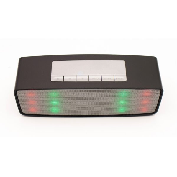 PARLANTE PORTATIL INALAMBRICO, BLUETOOTH, SD/TF, RADIO FM, USB, 5-8H AUTONOMIA, ILUMINACION MULTICOLOR, NEGRO. - Imagen 2