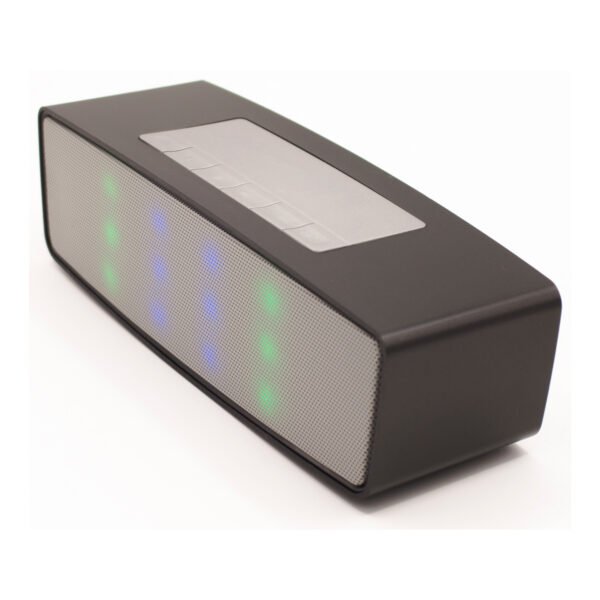 PARLANTE PORTATIL INALAMBRICO, BLUETOOTH, SD/TF, RADIO FM, USB, 5-8H AUTONOMIA, ILUMINACION MULTICOLOR, NEGRO. - Imagen 3