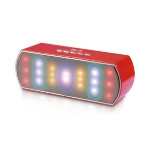 PARLANTE BLUETOOTH PORTATIL CON LUZ MULTICOLOR CON ENTRADA SD/USB/RADIO FM/RED