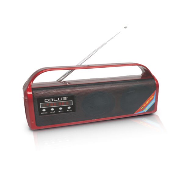 PARLANTE PORTABLE DBLUE CON BLUETOOTH /USB/SD/FM RADIO/AUX/ RED