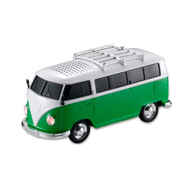 PARLANTE DISEÑO COMBI BLUETOOTH, USB, TF CARD, RADIO FM, LED, AUX 3.5MM, BATERIA RECARGABLE, DC5V. GREEN - Imagen 2