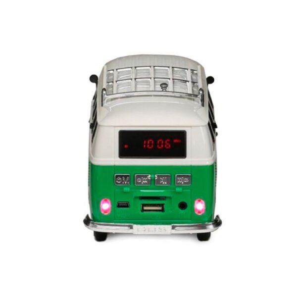 PARLANTE DISEÑO COMBI BLUETOOTH, USB, TF CARD, RADIO FM, LED, AUX 3.5MM, BATERIA RECARGABLE, DC5V. GREEN - Imagen 4