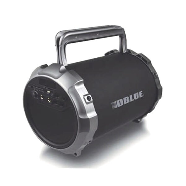 MEGA BAZOOKA PORTABLE DBLUE CON BLUETOOTH Y ENTRADA USB/SD/FM/MIC/ RADIO/AUX -BLACK