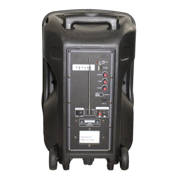 PARLANTE MALETA KARAOKE DBLUE CON BLUETOOTH Y ENTRADA USB/SD/FM RADIO/AUX -BLACK MICROFONO INCLUIDO - Imagen 4