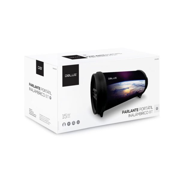 MINI BAZOOKA PORTABLE DBLUE CON BLUETOOTH Y ENTRADA USB/SD/FM RADIO/AUX -BLACK - Imagen 2