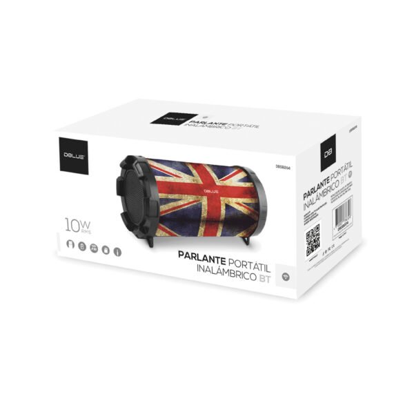 MINI BAZOOKA PORTABLE DBLUE CON BLUETOOTH Y ENTRADA USB/SD/FM RADIO/AUX -DISEÑO - Imagen 4