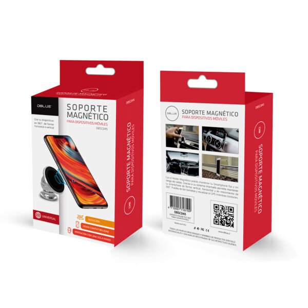 SOPORTE MAGNETICO PARA SMARTPHONE DBLUE, 360° AJUSTABLE, IDEAL PARA MOVILES. - Imagen 5