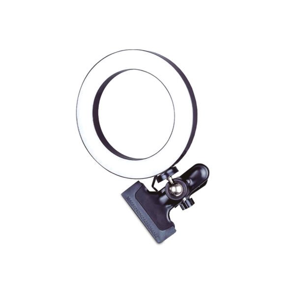 ANILLO DE LUZ PORTATIL DBLUE CON LED DE 3 NIVELES, USB, REGULABLE Y GIRO 360°.
