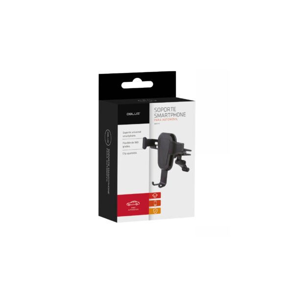SOPORTE UNIVERSAL DBLUE PARA AUTOMOVIL, FLEXIBLE 360°, ALMOHADILLA DE SILICONA, CLIP AJUSTABLE, PARA DISPOSITIVOS DE 55-88MM. - Imagen 4
