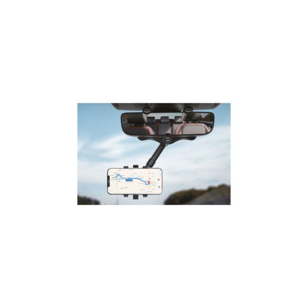 SOPORTE UNIVERSAL DBLUE PARA ESPEJO RETROVISOR, GIRATORIO 360°, FACIL INSTALACION, MATERIAL ABS. - Imagen 2
