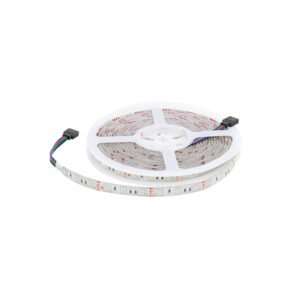 TIRA LED DBLUE MULTICOLOR 5050, 5 METROS, CONTROL REMOTO, IMPERMEABLE, 220V, VOLTAJE DC 12V, ADHESIVO EN LA PARTE POSTERIOR.